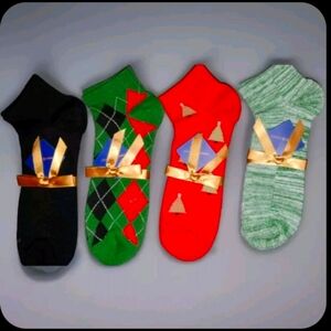XMAS HOLIDAY tree Tommie Copper 4pack Unisex  Compression Ankle Socks SZ XL